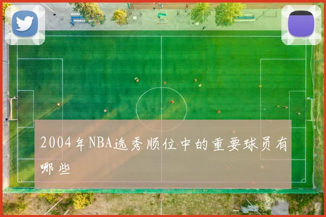 2004年NBA选秀顺位中的重要球员有哪些